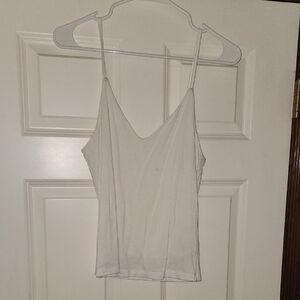Women's White Spaghetti Strap Top